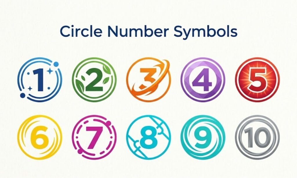 Best Text Symbols Circle Number html