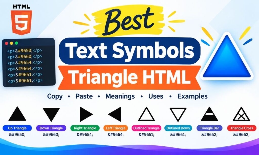 Best Text Symbols Triangle HTML