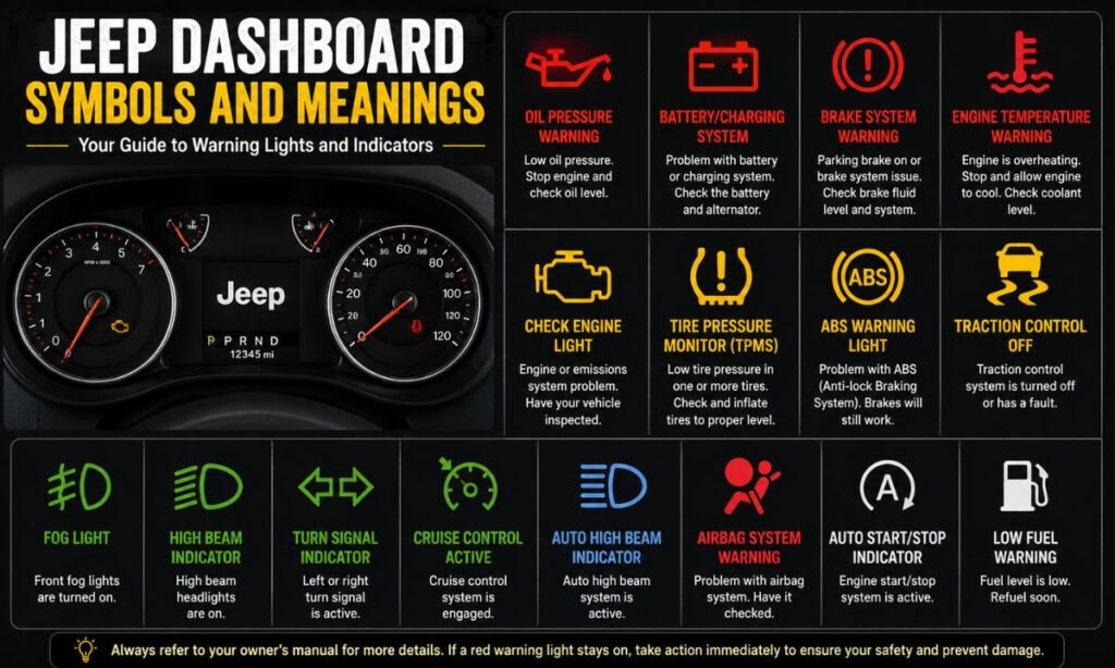 Jeep Dashboard Symbols and Meanings
